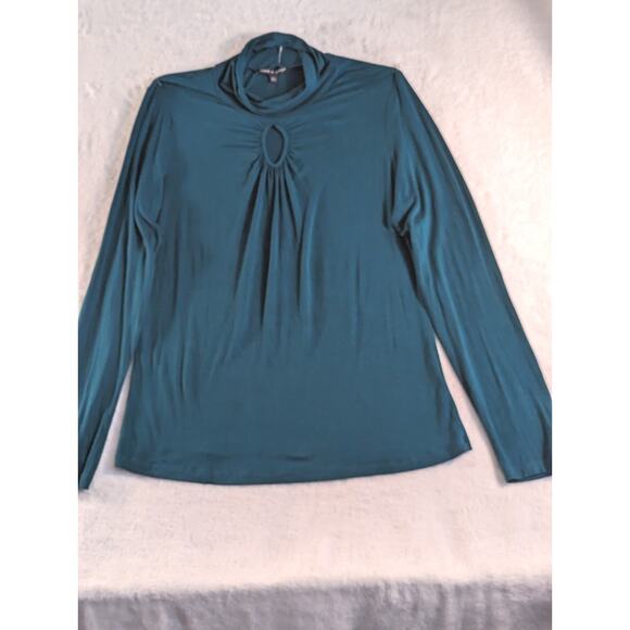 Cable and Gauge Womens Xl Keyhole Bust 40 CB Length27" Teal Green Spande/ Visco - Picture 1 of 7
